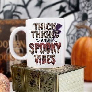Thick Thighs and Spooky Vibes Halloween Mug 11 oz